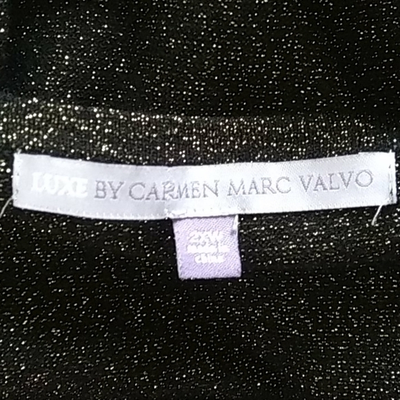 Luxe by Carmen Marc Valvo Metallic Top Womens Plus Size 2XW - Picture 5 of 5